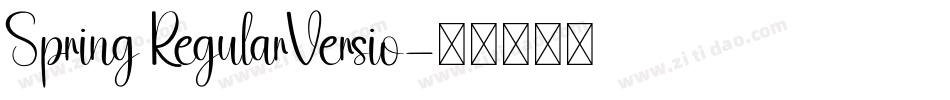 Spring RegularVersio字体转换